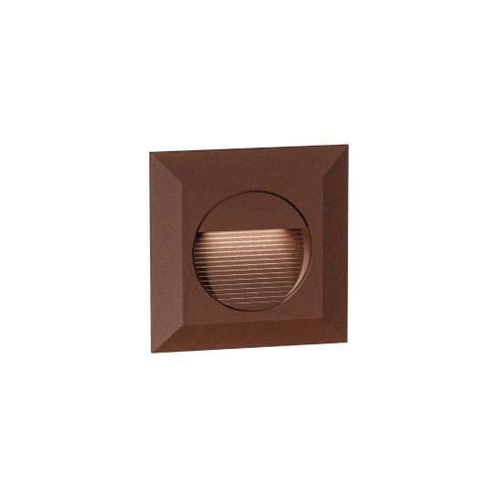 Gea luce ges2110 segnapasso da esterno da incasso quadrato marrone led 3w 4000k ip65