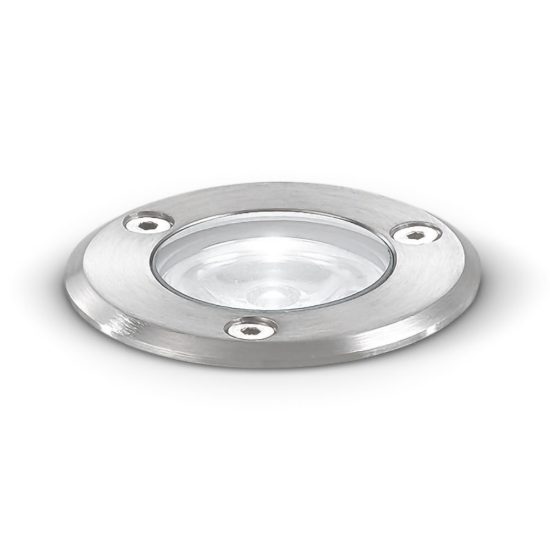Gea luce ges220c faretto da incasso calpestabile da esterno rotondo acciaio led 1w 3000k ip67