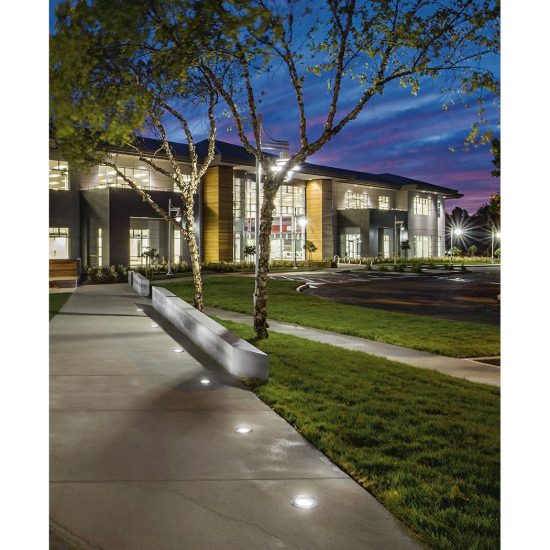 Gea luce ges220c faretto da incasso calpestabile da esterno rotondo acciaio led 1w 3000k ip67