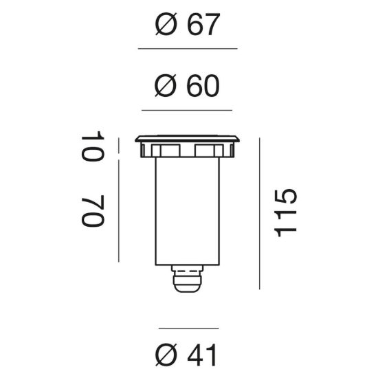 Gea luce ges220c faretto da incasso calpestabile da esterno rotondo acciaio led 1w 3000k ip67