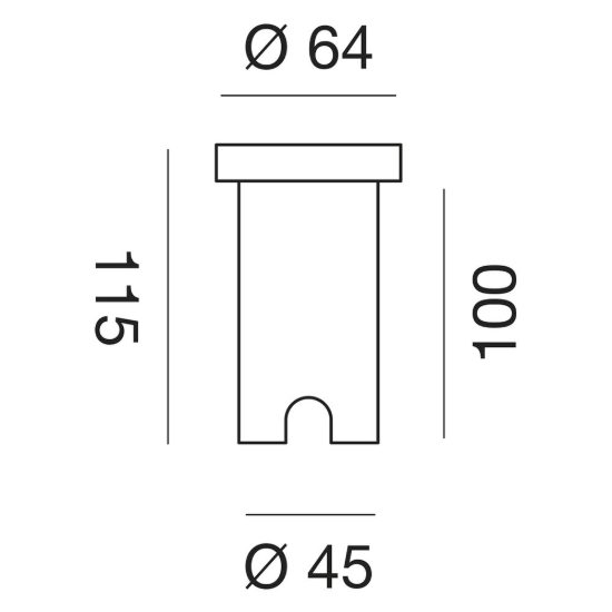 Gea luce ges220c faretto da incasso calpestabile da esterno rotondo acciaio led 1w 3000k ip67