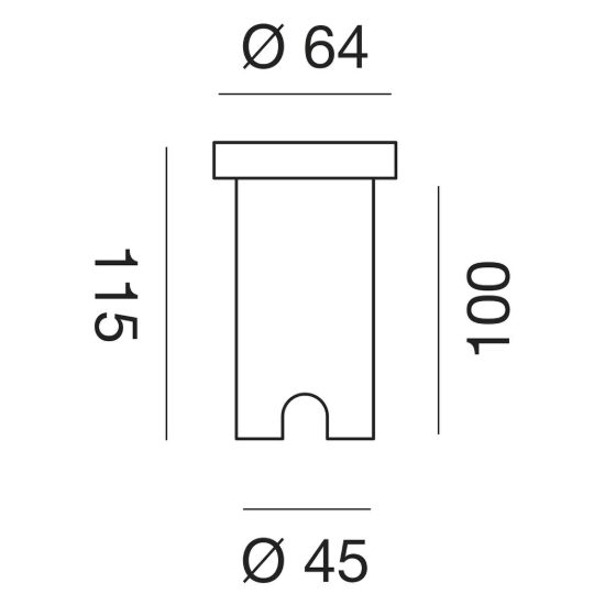 Gea luce ges220c faretto da incasso calpestabile da esterno quadrato acciaio led 1w 3000k ip67