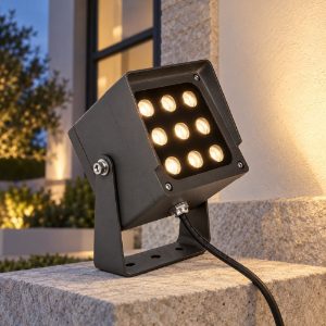 Gea luce ges2230 proiettore da esterno quadrato grigio antracite led 18w cct 3000k 4000k 6500k ip65