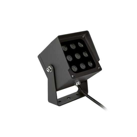 Gea luce ges2230 proiettore da esterno quadrato grigio antracite led 18w cct 3000k 4000k 6500k ip65