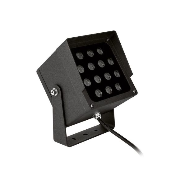 Gea luce ges2230 proiettore da esterno quadrato grigio antracite led 31w cct 3000k 4000k 6500k ip65