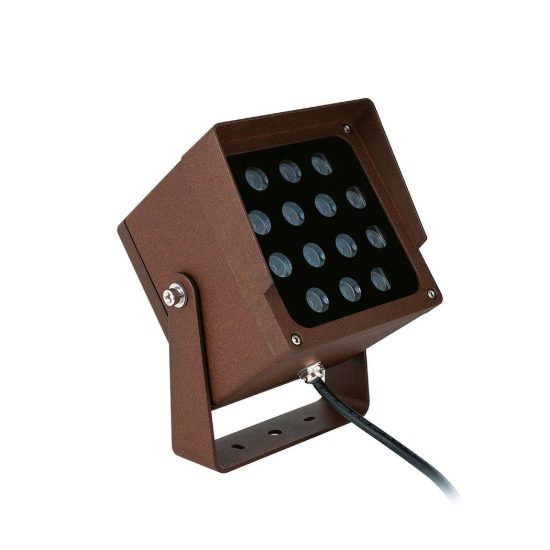 Gea luce ges2230 proiettore da esterno quadrato marrone led 31w cct 3000k 4000k 6500k ip65