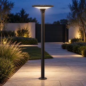 Gea luce ges2250 testapalo da giardino rotondo nero led 80w 4000k ip65