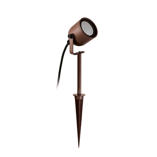 Gea luce ges2280 proiettore piccolo da esterno con picchetto a cilindro marrone ip65