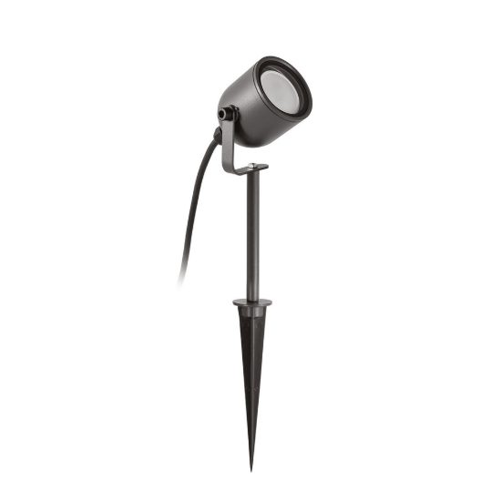 Gea luce ges2280 proiettore piccolo da esterno con picchetto a cilindro grigio antracite ip65