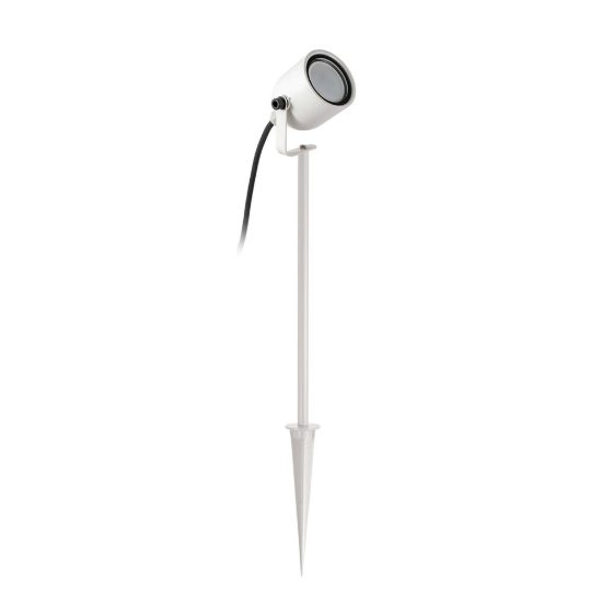 Gea luce ges2280 proiettore grande da esterno con picchetto a cilindro bianco ip65