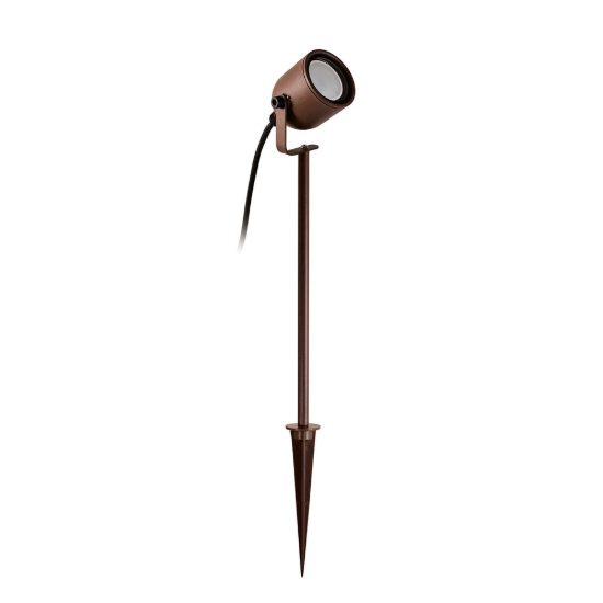 Gea luce ges2280 proiettore grande da esterno con picchetto a cilindro marrone ip65