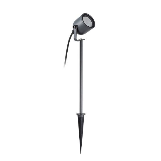 Gea luce ges2280 proiettore grande da esterno con picchetto a cilindro grigio antracite ip65