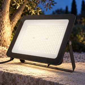 Gea luce ges2340 proiettore da esterno rettangolare nero led 200w cct 3000k 4000k 6500k ip65