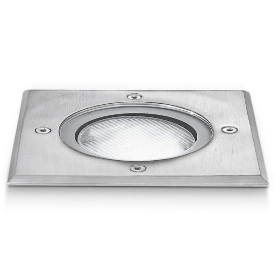 Gea luce ges260 faretto da incasso calpestabile da esterno quadrato acciaio ip67