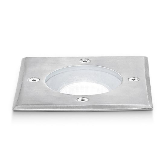 Gea luce ges271 faretto da incasso calpestabile da esterno quadrato acciaio ip67