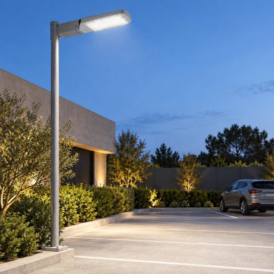 Gea luce ges580 armatura stradale da esterno grigia led 50w 4000k ip65