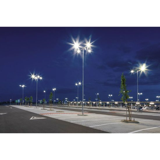 Gea luce ges580 armatura stradale da esterno grigia led 50w 4000k ip65