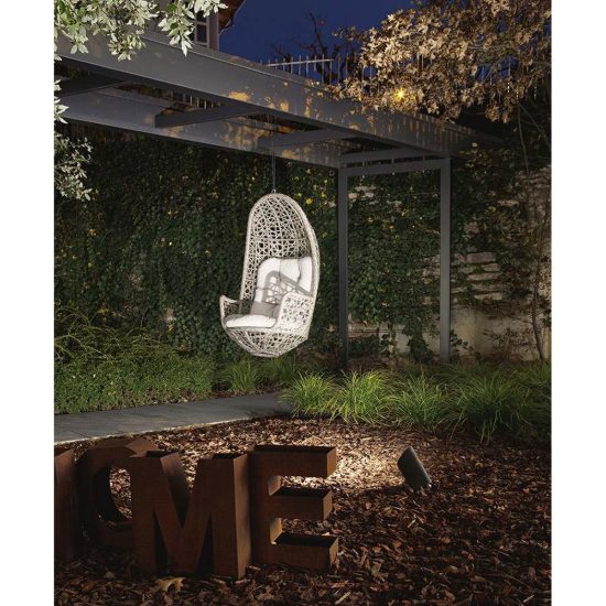 Gea luce ges740 proiettore da esterno con picchetto a cilindro con visiera grigio antracite ip65