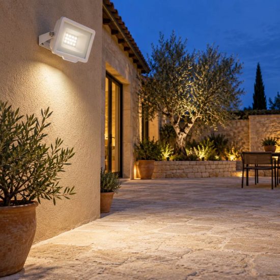 Gea luce ratri proiettore da esterno rettangolare bianco led 10w 4000k ip65