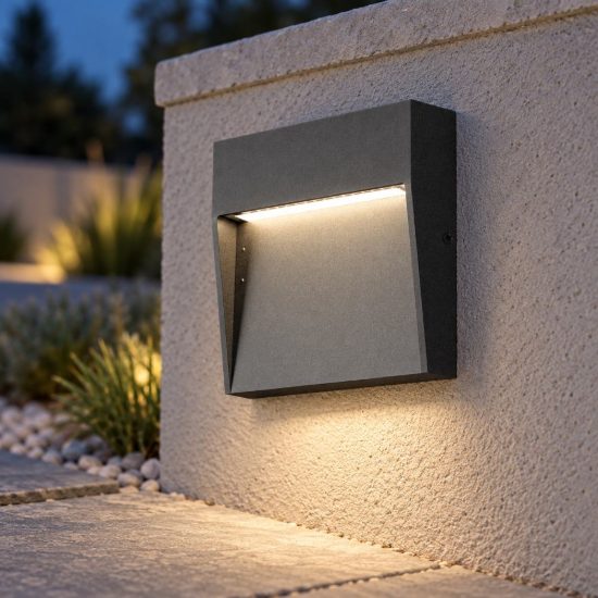 Gea luce sol segnapasso da esterno quadrato grigio antracite led 3w 3000k ip65