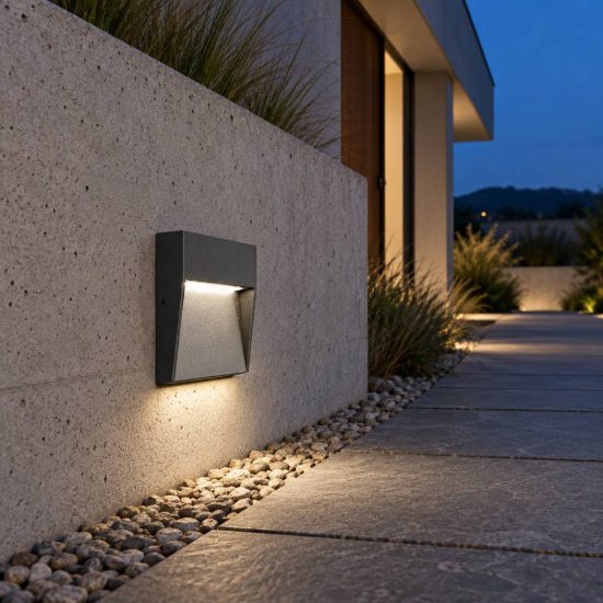 Gea luce sol segnapasso da esterno quadrato grigio antracite led 3w 3000k ip65
