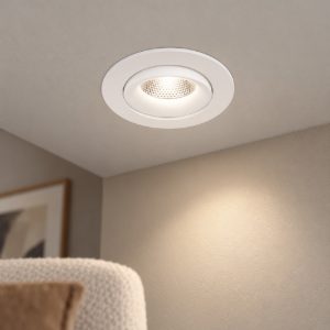 Gea luce gfa1040c faretto da incasso per cartongesso led 25w 3000k rotondo bianco satinato