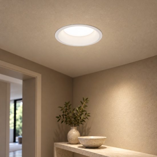 Gea luce gfa1050c faretto da incasso per cartongesso led 10w 4000k rotondo bianco satinato