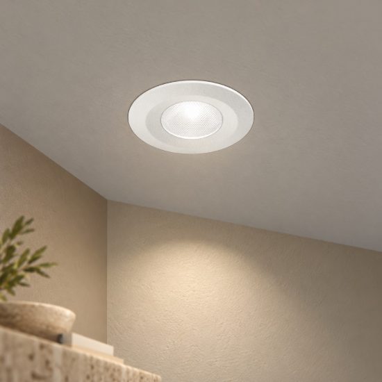 Gea luce gfa1090c faretto da incasso per cartongesso per cucina led 3w 3000k moderno rotondo bianco
