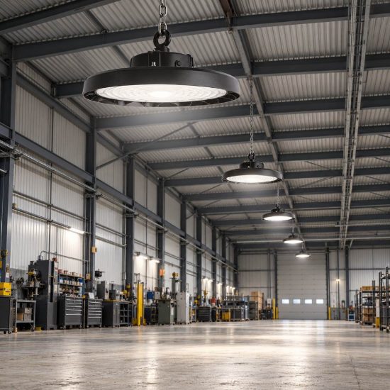 Gea luce gli020 lampadario a sospensione industriale da esterno medio nero led 150w 4000k ip65