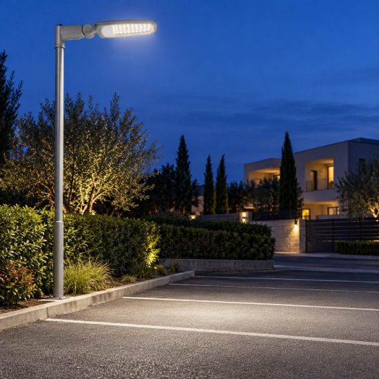 Gea luce ges2350 armatura stradale da esterno grigia led 50w 4000k ip65