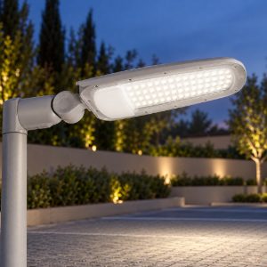 Gea luce ges2350 armatura stradale da esterno grigia led 100w 4000k ip65