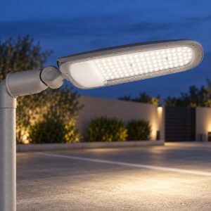 Gea luce ges2350 armatura stradale da esterno grigia led 150w 4000k ip65