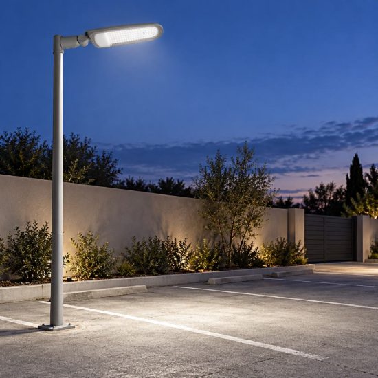 Gea luce ges2350 armatura stradale da esterno grigia led 150w 4000k ip65