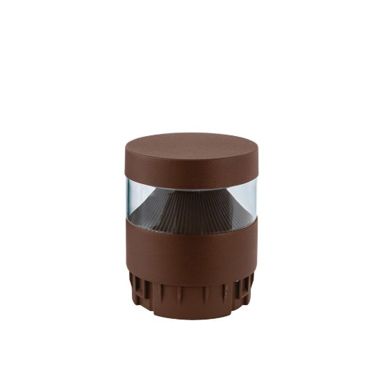 Gea luce ges2360 testapalo da giardino con copertura marrone led 12-20w cct 3000-5000k ip65