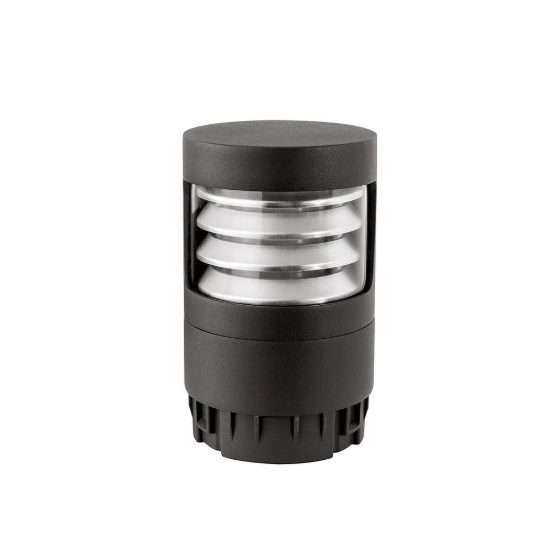 Gea luce ges2360 testapalo da giardino con feritoie antracite led 12-20w cct 3000-5000k ip65