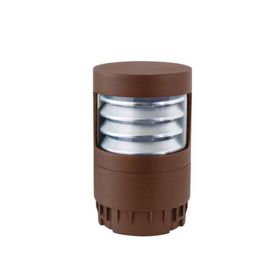 Gea luce ges2360 testapalo da giardino con feritoie marrone led 12-20w cct 3000-5000k ip65