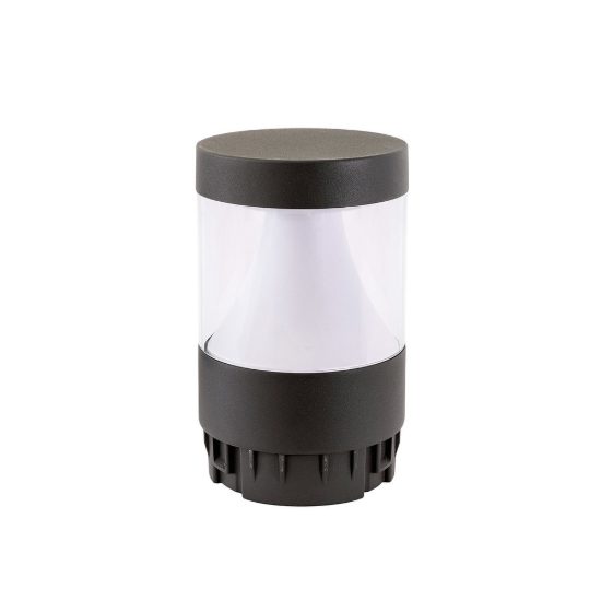 Gea luce ges2360 testapalo da giardino con fascia luminosa antracite led 12-20w cct 3000-5000k ip65
