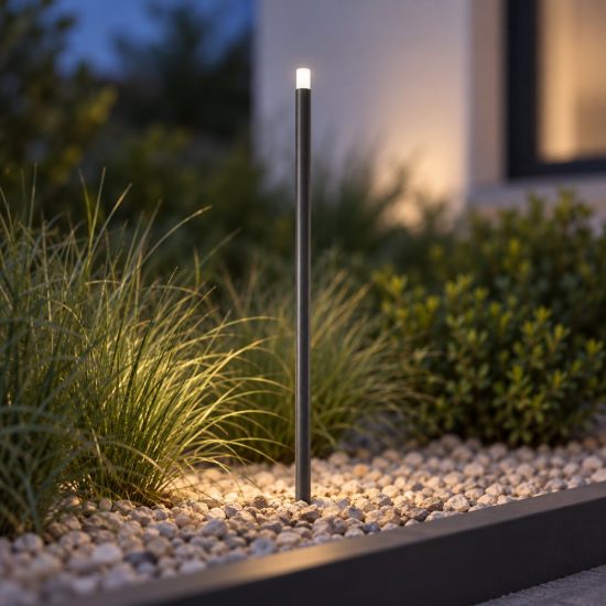 Gea luce ges2410 lampioncino da giardino paletto piccolo antracite led 0,5w 3000k ip65