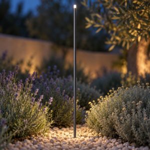 Gea luce ges2410 lampioncino da giardino paletto medio antracite led 0,5w 3000k ip65