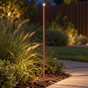 Gea luce ges2410 lampioncino da giardino paletto medio marrone scuro led 0,5w 3000k ip65