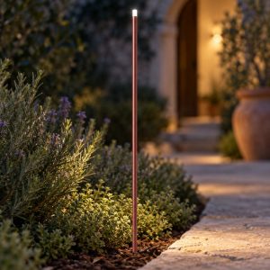 Gea luce ges2410 lampioncino da giardino paletto medio marrone scuro led 0,5w 4000k ip65