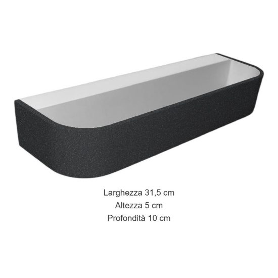 Applique moderna antracite da parete led 20w cct 3000k 4000k dimmerabile