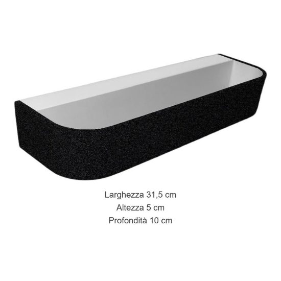 Applique moderna nera da parete led 20w cct 3000k 4000k dimmerabile