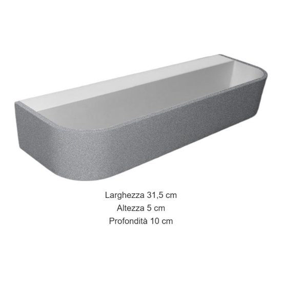 Applique da parete led 20w cct 3000k 4000k dimmerabile moderna grigio perla