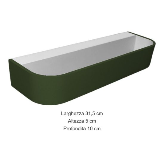 Applique led 20w cct 3000k 4000k da parete moderna verde oliva dimmerabile 32cm