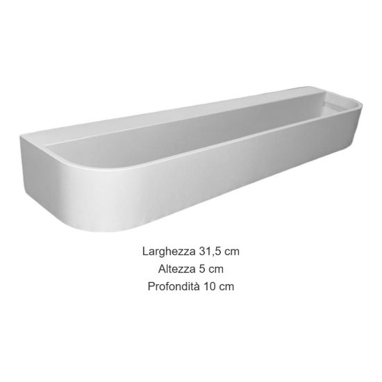 Applique da parete led 20w cct 3000k 4000k dimmerabile moderna bianca 32cm