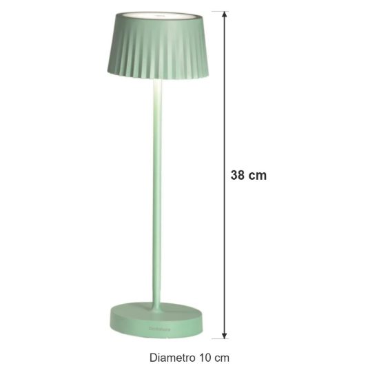Ondaluce lt macao lampada da tavolo salvia touch dimmer led 3000k