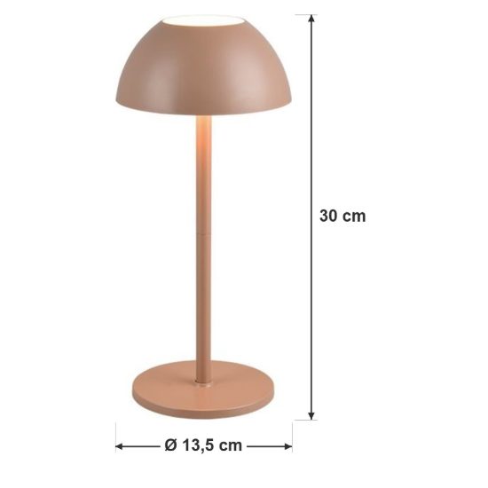 Lampada da tavolino ricaricabile da esterno led 1,7w 3000k touch ip54 bi-emissione moderna caffe