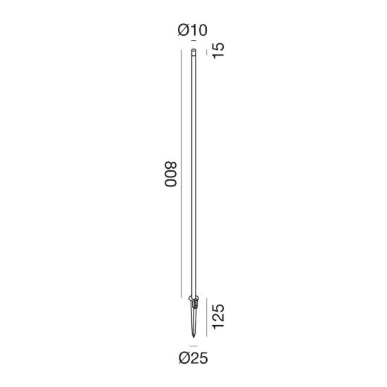 Gea luce ges2410 lampione da giardino paletto marrone scuro led 0,5w 4000k ip65