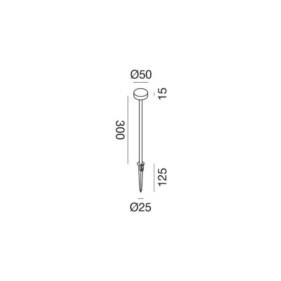 Gea luce ges2420 lampioncino da giardino paletto piccolo a disco antracite led 1,5w 4000k ip65